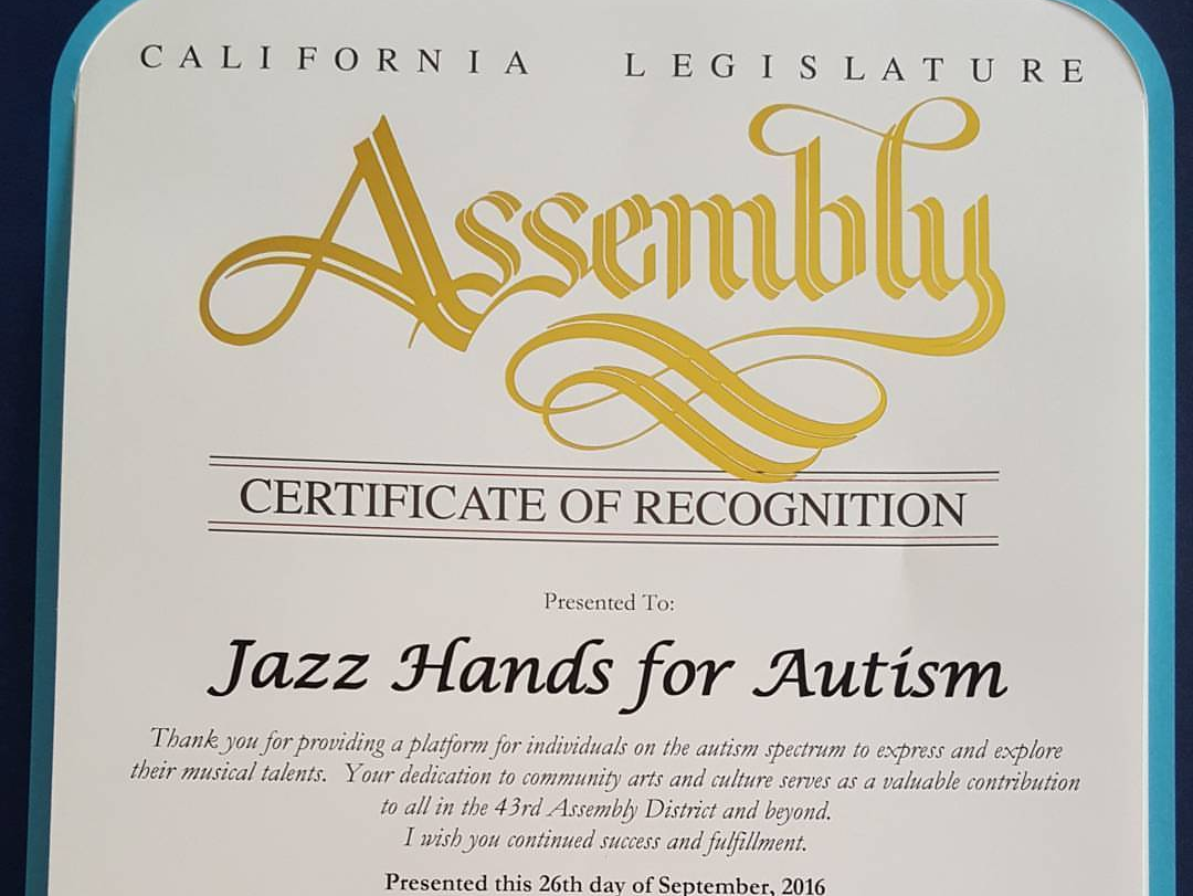 Certificate of Recognition: California Assembly honors