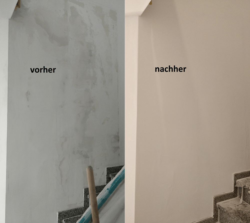 Renovieren Treppenhaus 2 vorher & nachher