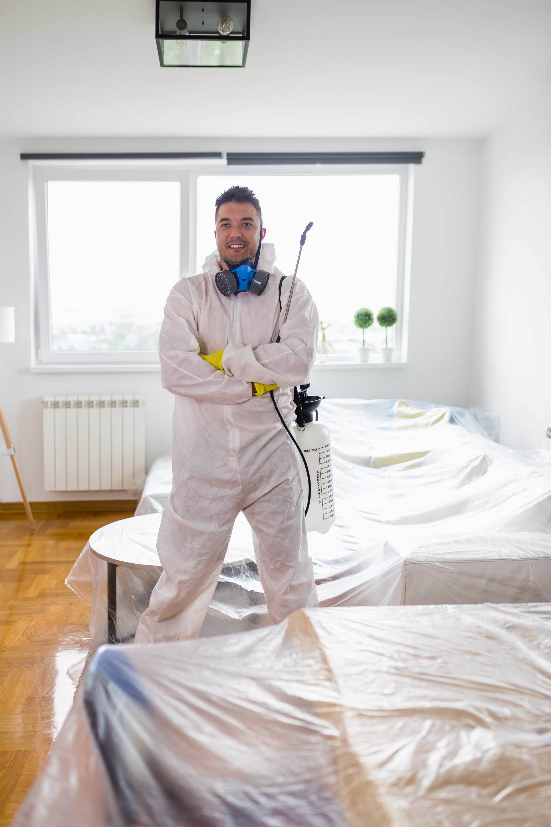 Pest Exterminator With Protective Gear — Laplace, LA — Freedom Pest Control & Termite Services Inc