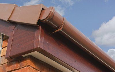 newly installed gutter pipe