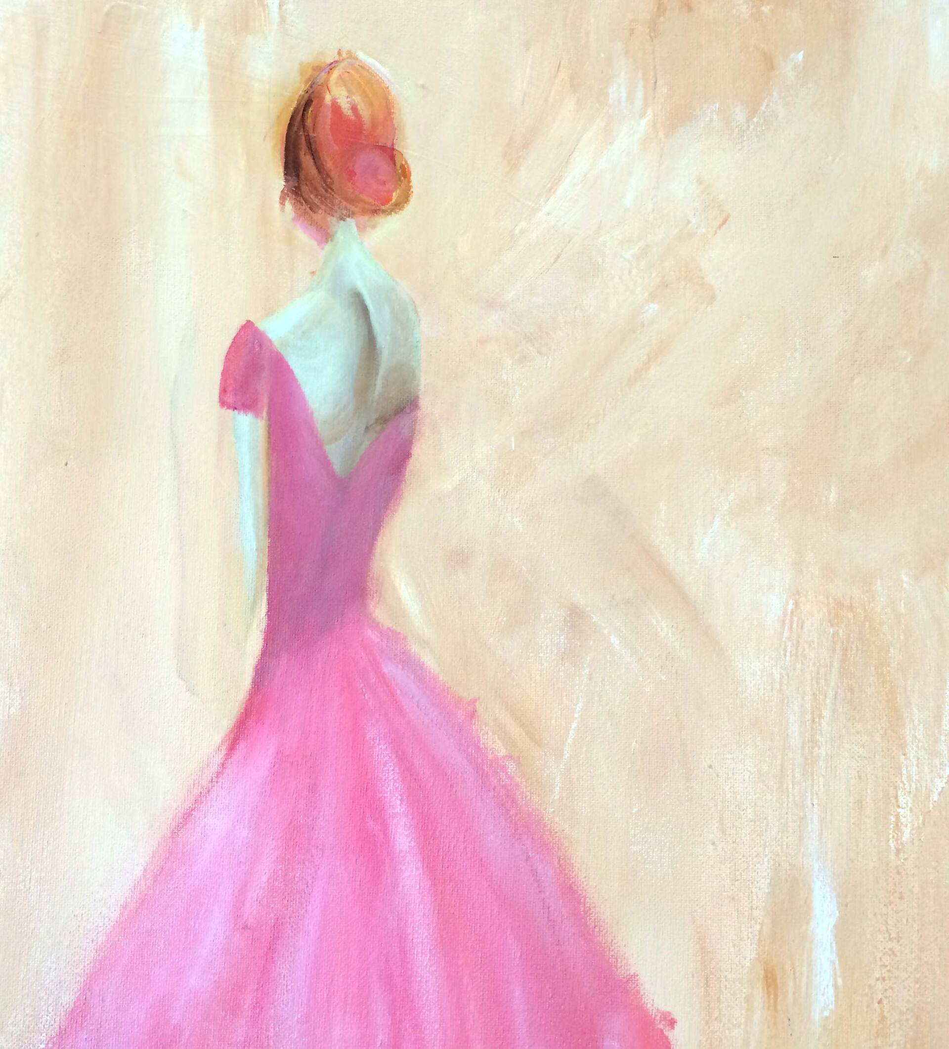 girl in pink dress
