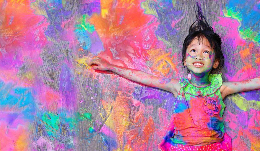 girl with paint