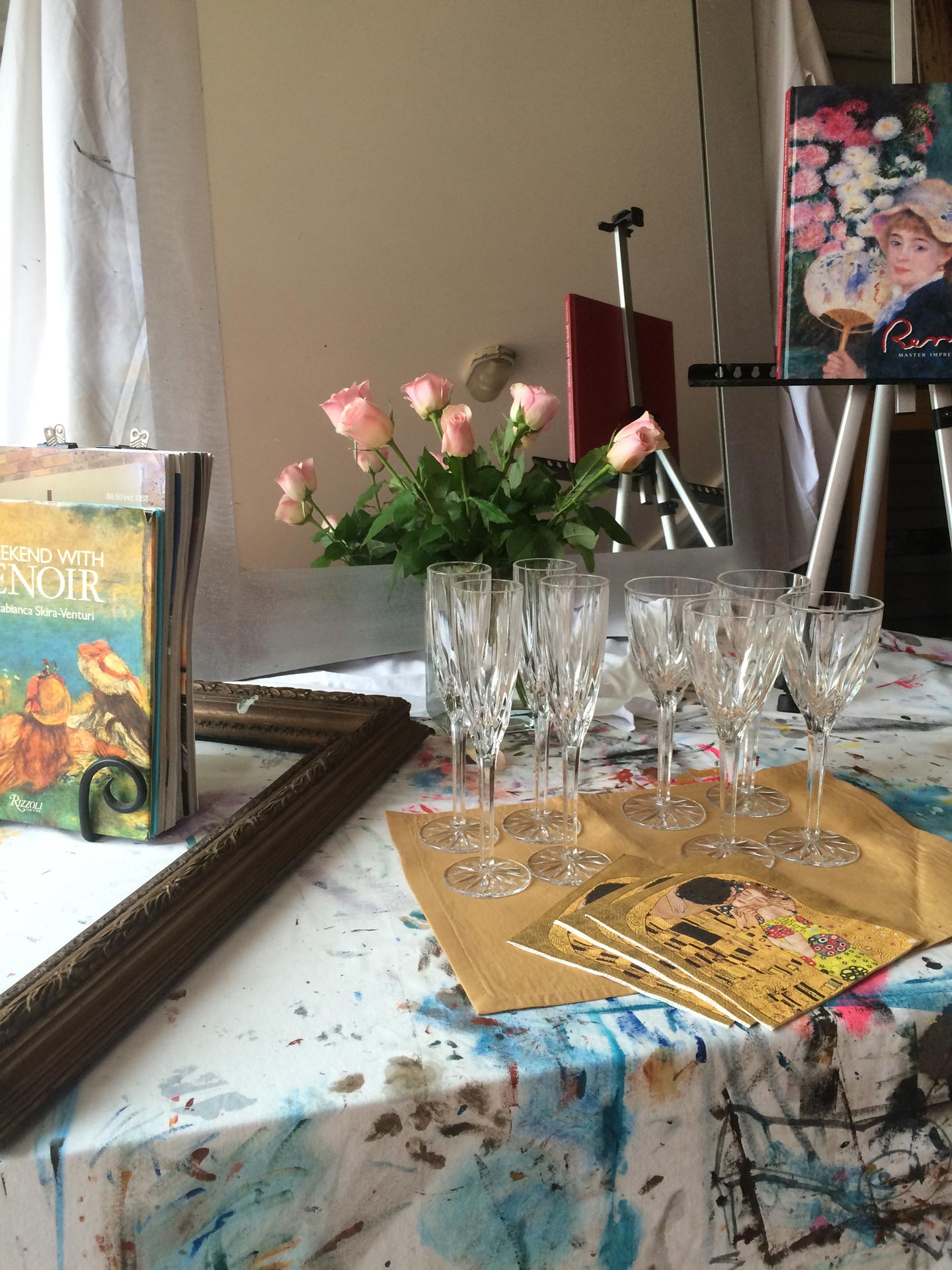 artwork and glasses