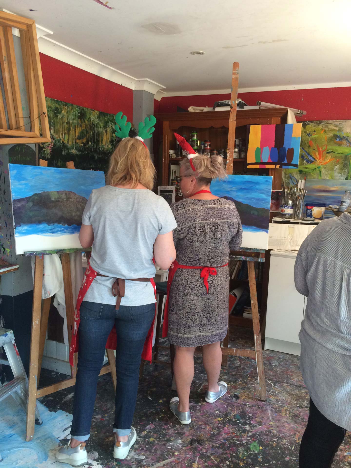 ladies doing artwork