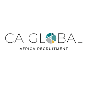 Ca global africa recruitment logo on a white background