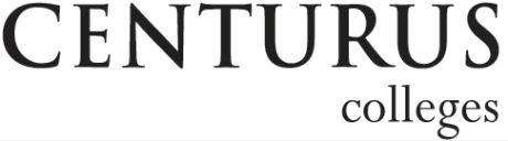 A black and white logo for centurus colleges