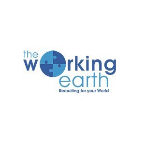 The logo for the working earth recruiting for your world.