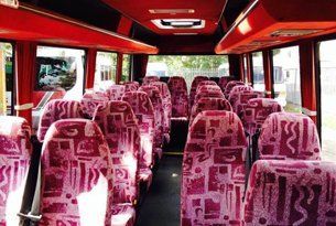 Seats of a Mercedes coach