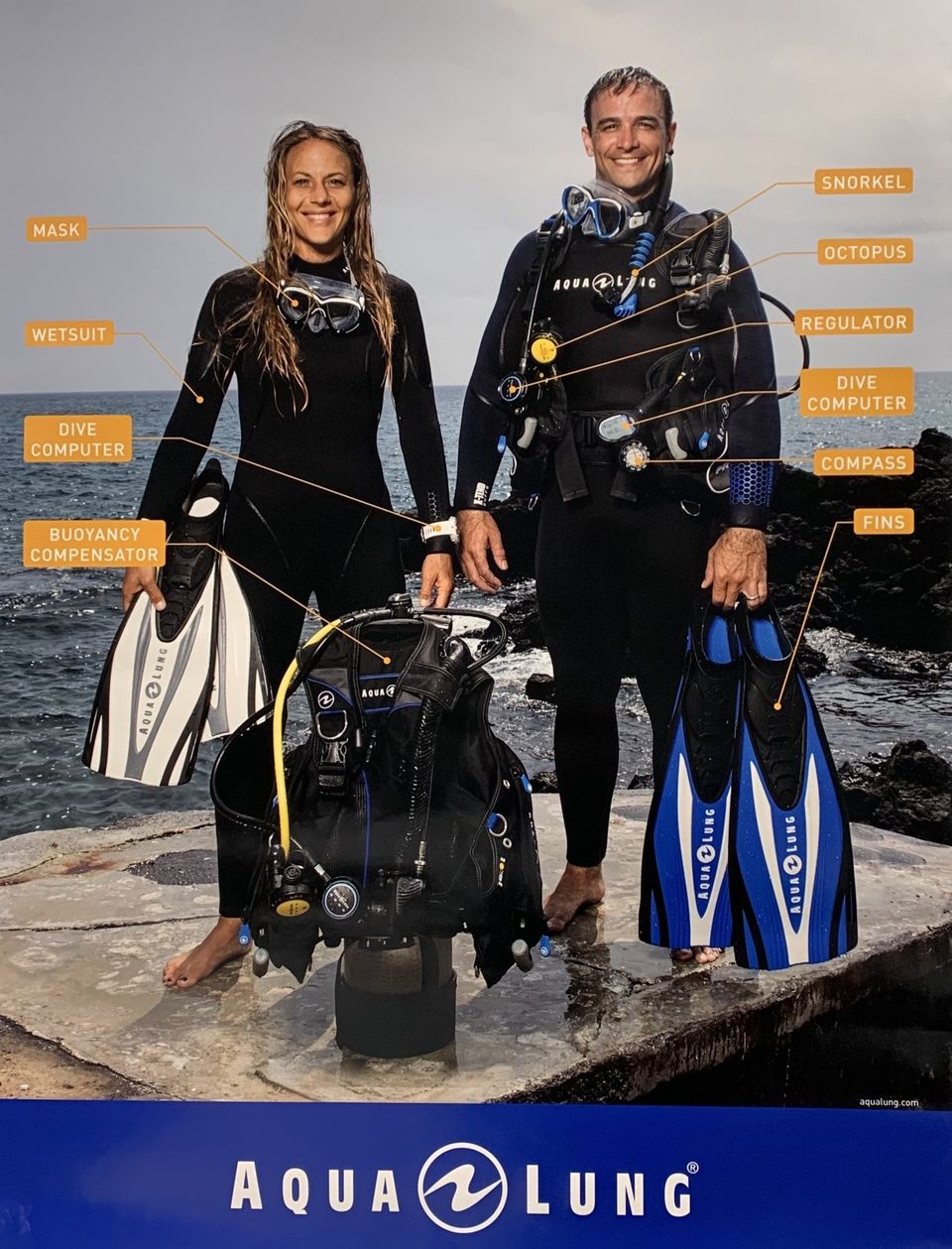 divers and equipment