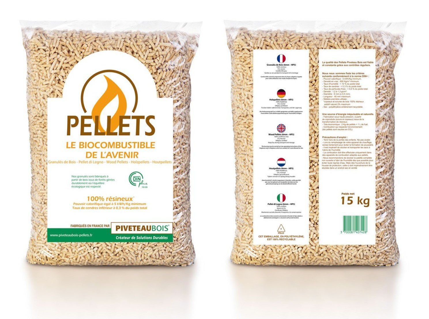 Sacco di pellet 15 kg