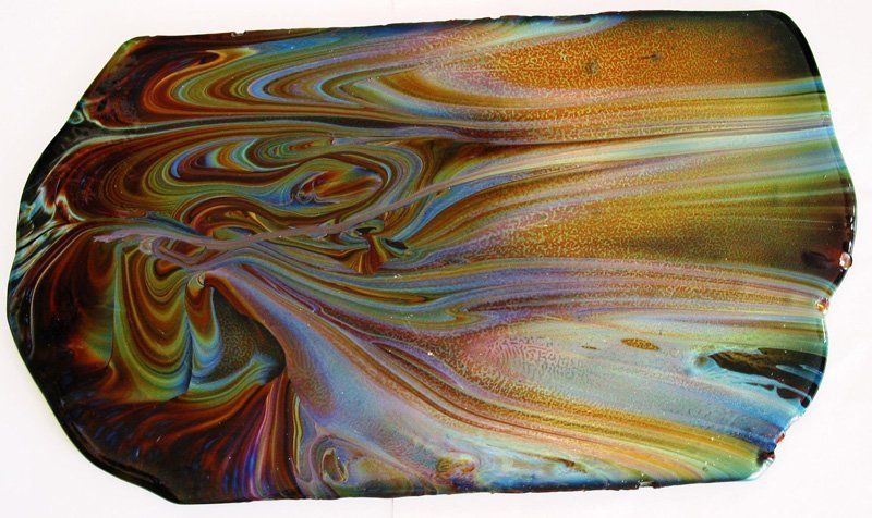 piastra con colorazione variegata
