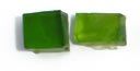 cubetto trasparente color verde brillante