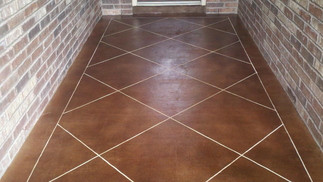 Brown Tiles with White Lines — Helotes, TX — Easter Concrete Contracting