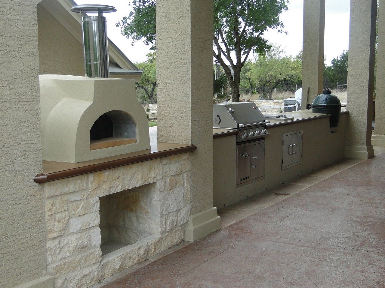 Outdoor Fireplace — Helotes, TX — Easter Concrete Contracting