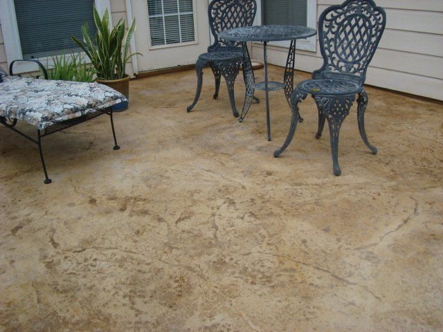 Two Black Chairs and a Round Table — Helotes, TX — Easter Concrete Contracting