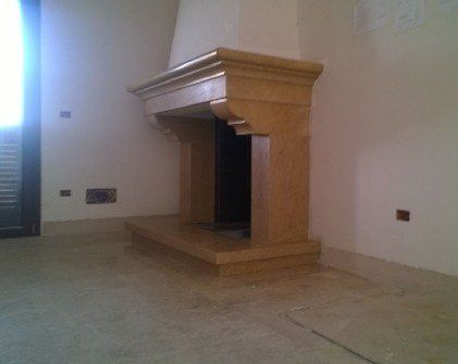 Fireplace made of Yellow Sunflower Marble 2