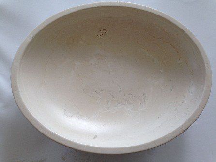 Fruit bowl in brushed Biancone