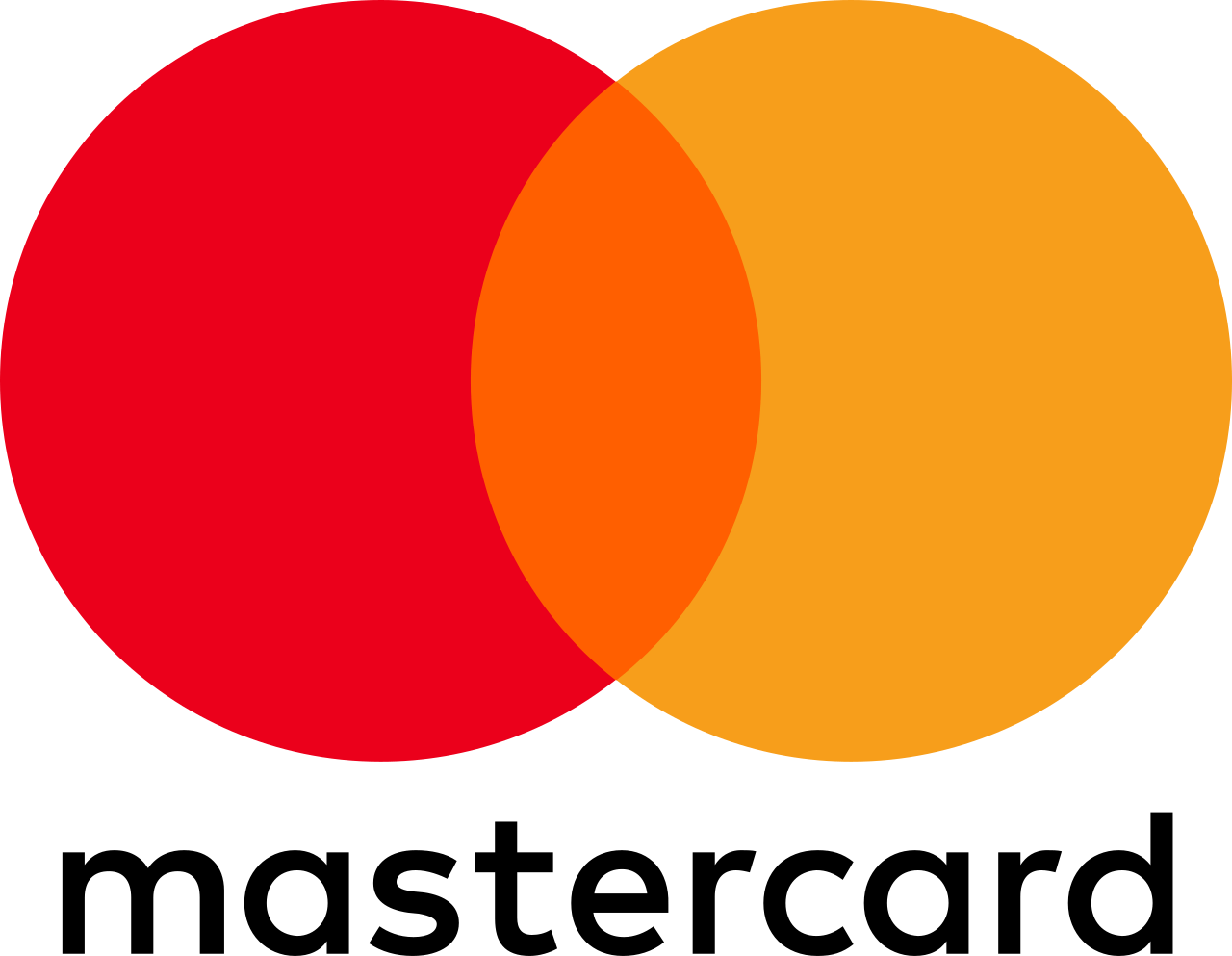 A red and orange mastercard logo on a white background