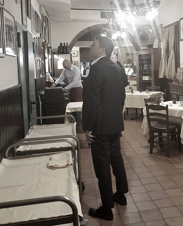 renzi at the restaurant