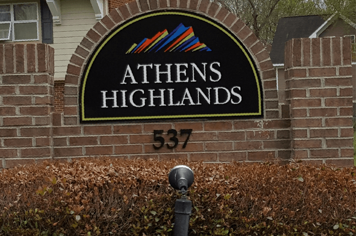 Athens Highlands Sign