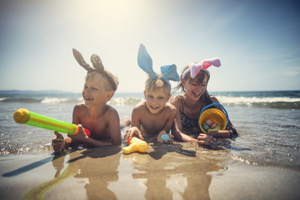 Ampia spiaggia per bambini