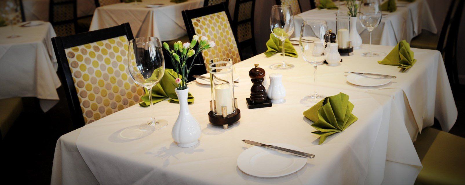 view of a restaurant table