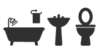 set of icons related to bathroom