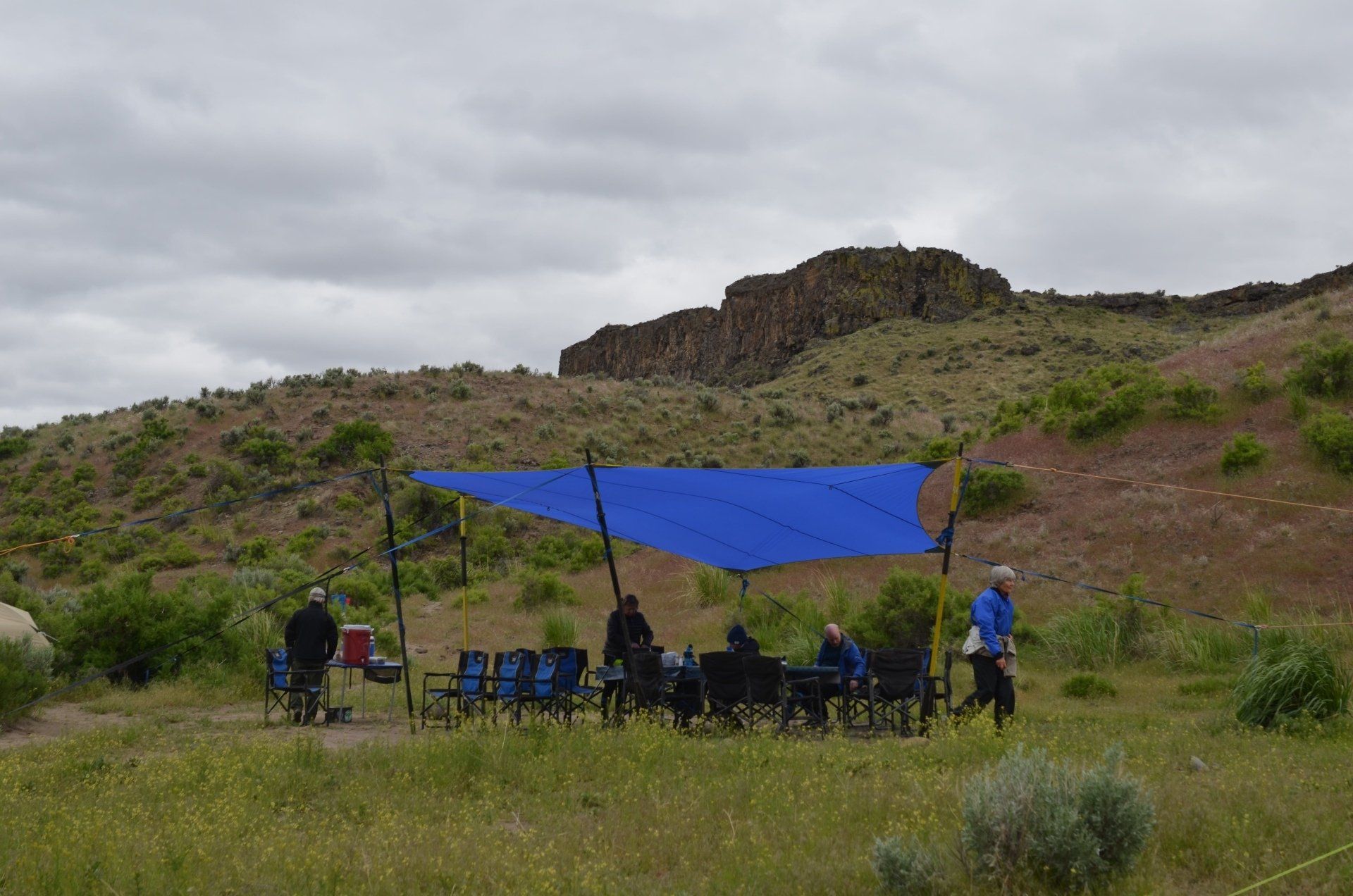 This is an image of Ouzel Outfitters camp on the five-day Owyhee trip. 