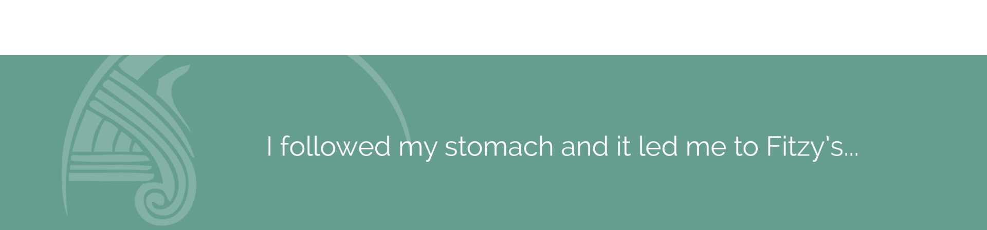 A green background with a quote that says i followed my stomach and it led me to italy 's