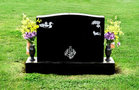 Black Tombstone — Custom Tombstones in Sunbury, PA Black Tombstone — Custom Tombstones in Sunbury, PA