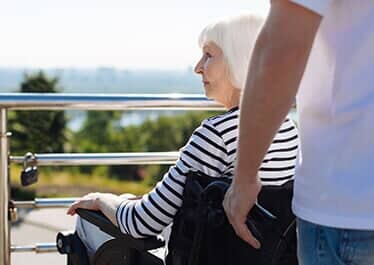 Elderly in wheelchair — Social Security Disability Lawyer in Fredericksburg, VA Elderly in wheelchair — Social Security Disability Lawyer in Fredericksburg, VA