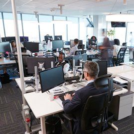 People working in an office