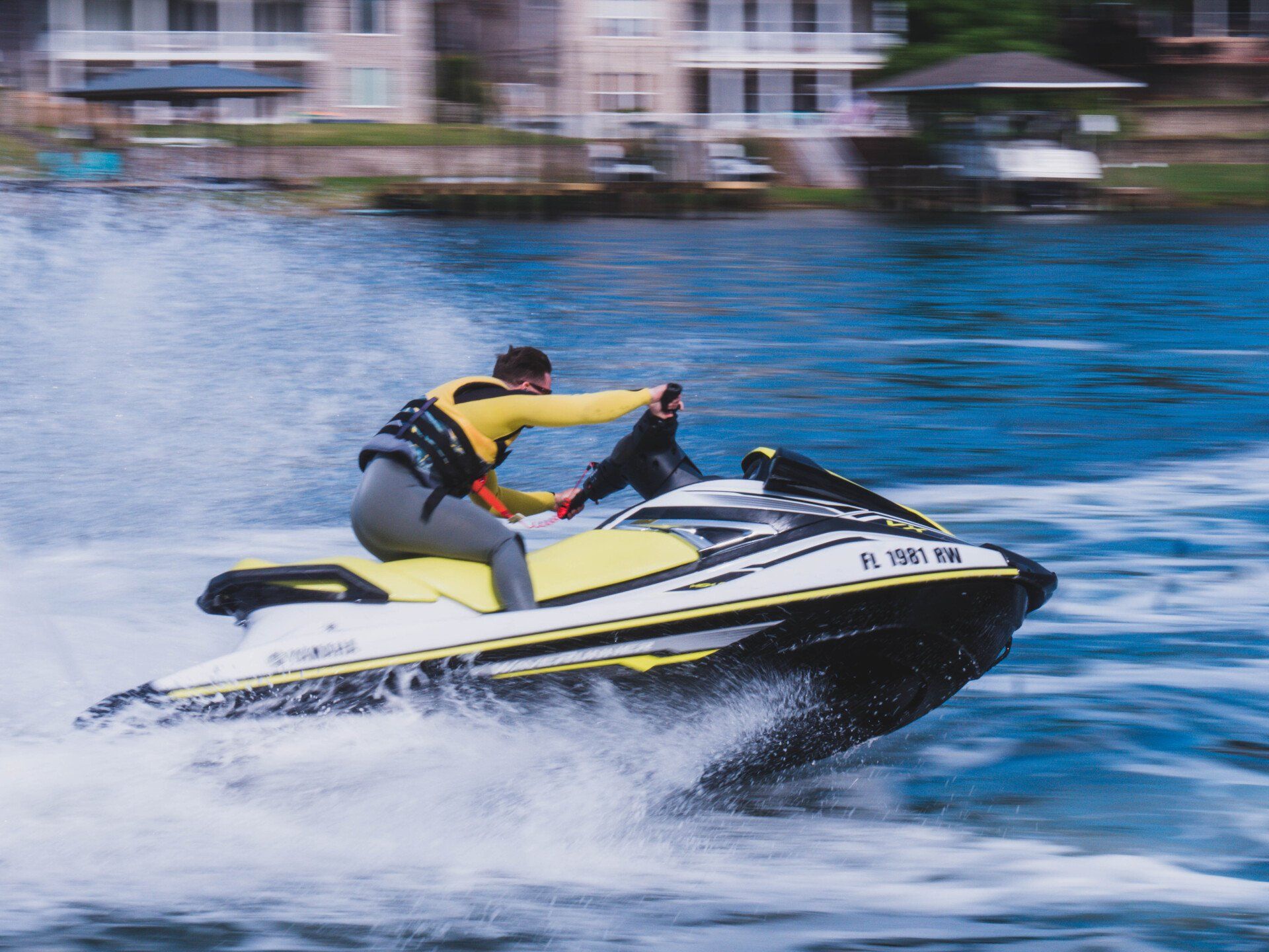 Man riding a Yamaha WaveRunner Jet Ski