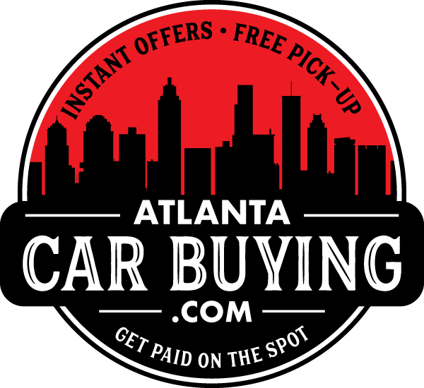 Atlanta Car Buying logo in red, black, and white with skyline silhouette and “Instant Offers” text