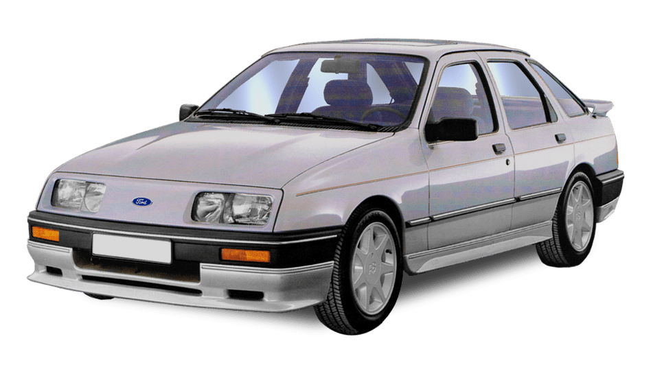 Silver Ford sedan on a white background, shown in front-left view.