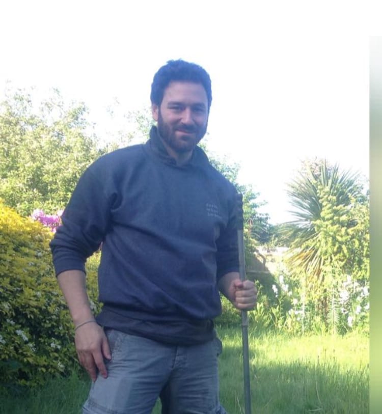 Danny gardening