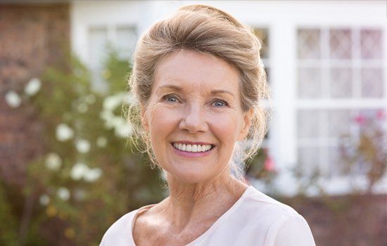General Dentistry — Smiling Senior Woman in Lafayette, IN