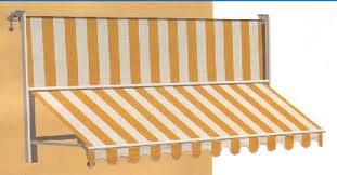 disegno 3d di tenda gialla e bianca