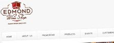 Edmond Wine Shop logo with navigation menu including About Us, Promotions, Events, and Customers.