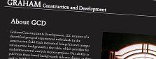 Text about Graham Construction and Development; lists 