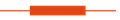 A red square with two lines going through it on a white background.