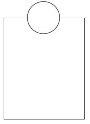 A piece of paper with a circle in the middle of it.
