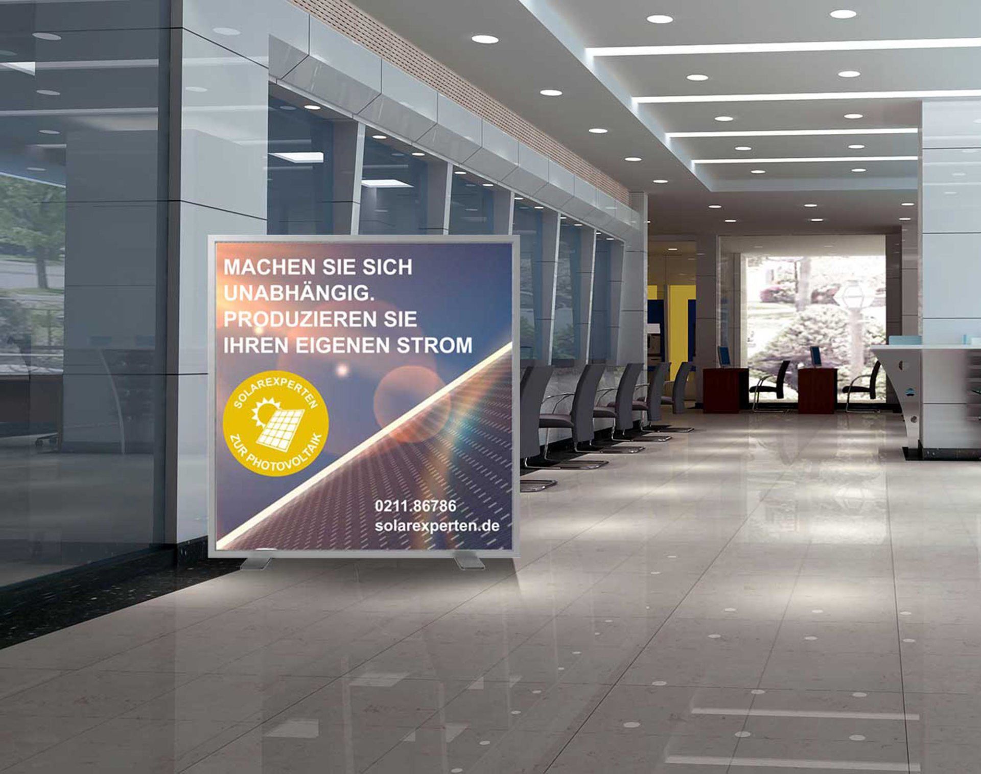 Raumteiler Werbung u. Information - W.P. Highlights