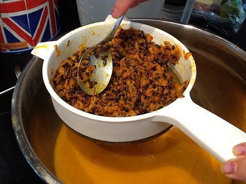 Straining Sea Buckthorn Berries