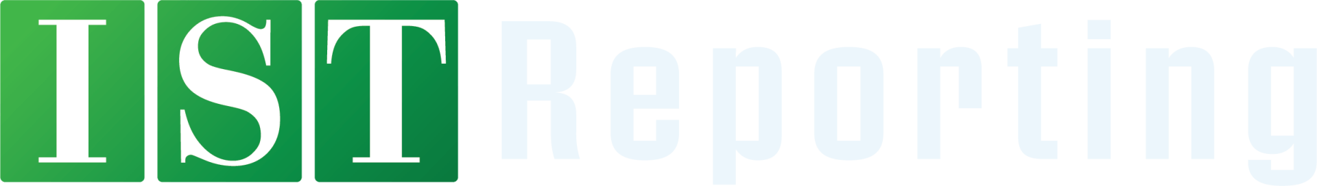 IST Reporting logo with green and pale blue text on a white background