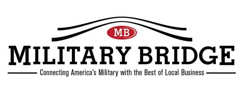 Military Bridge logo with red “MB,” black text, and tagline “Connecting America’s Military with the Best of Local Business”