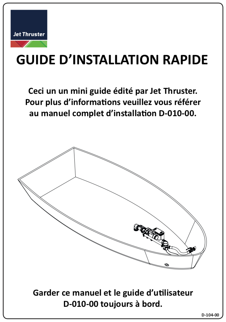Front page of a Jet Thruster manual