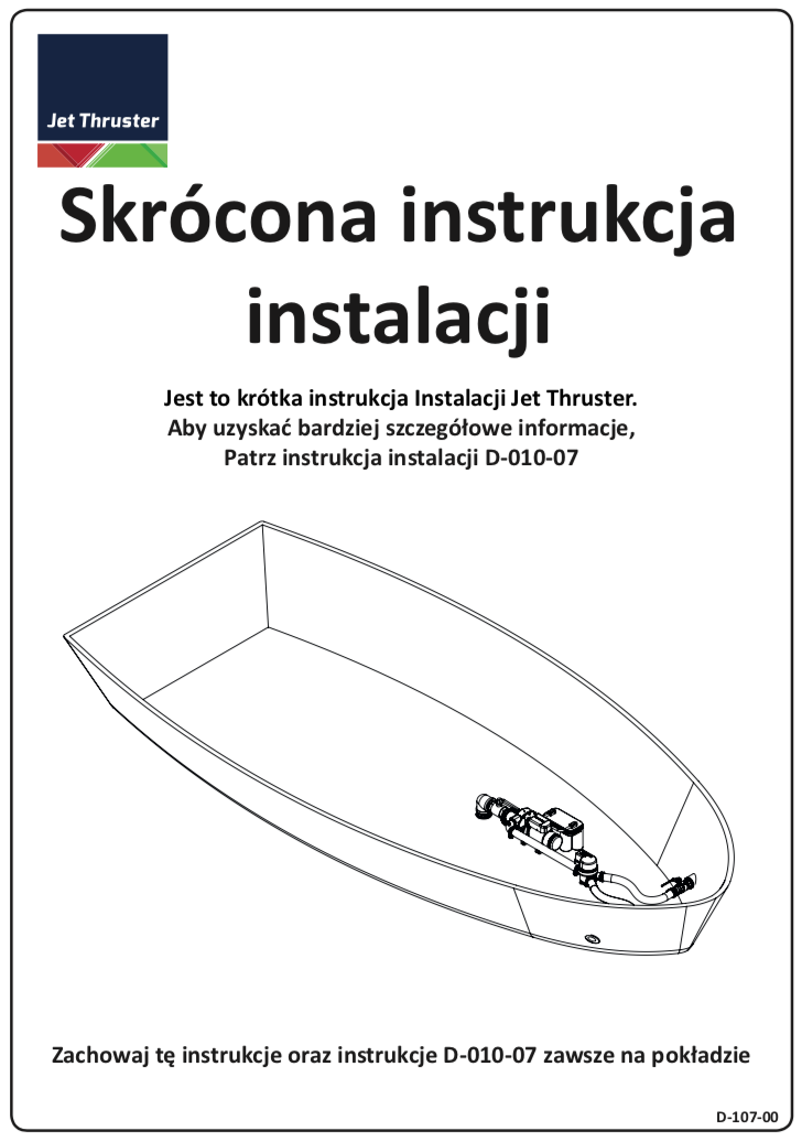 Front page of a Jet Thruster manual