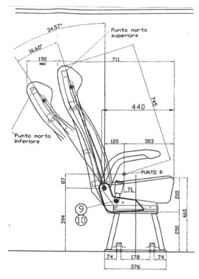 Sedile reclinabile