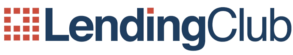 LendingClub logo with red square icon and blue wordmark on white background